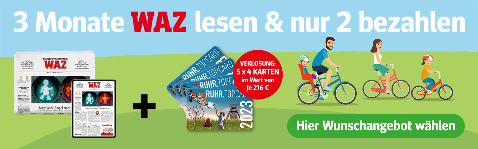 Jetzt abonnieren und 3 Monate für 2 lesen